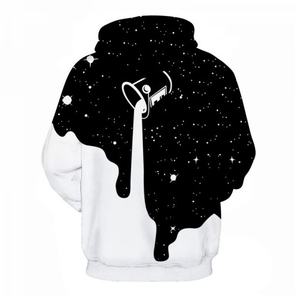 black and white paint drip hoodie